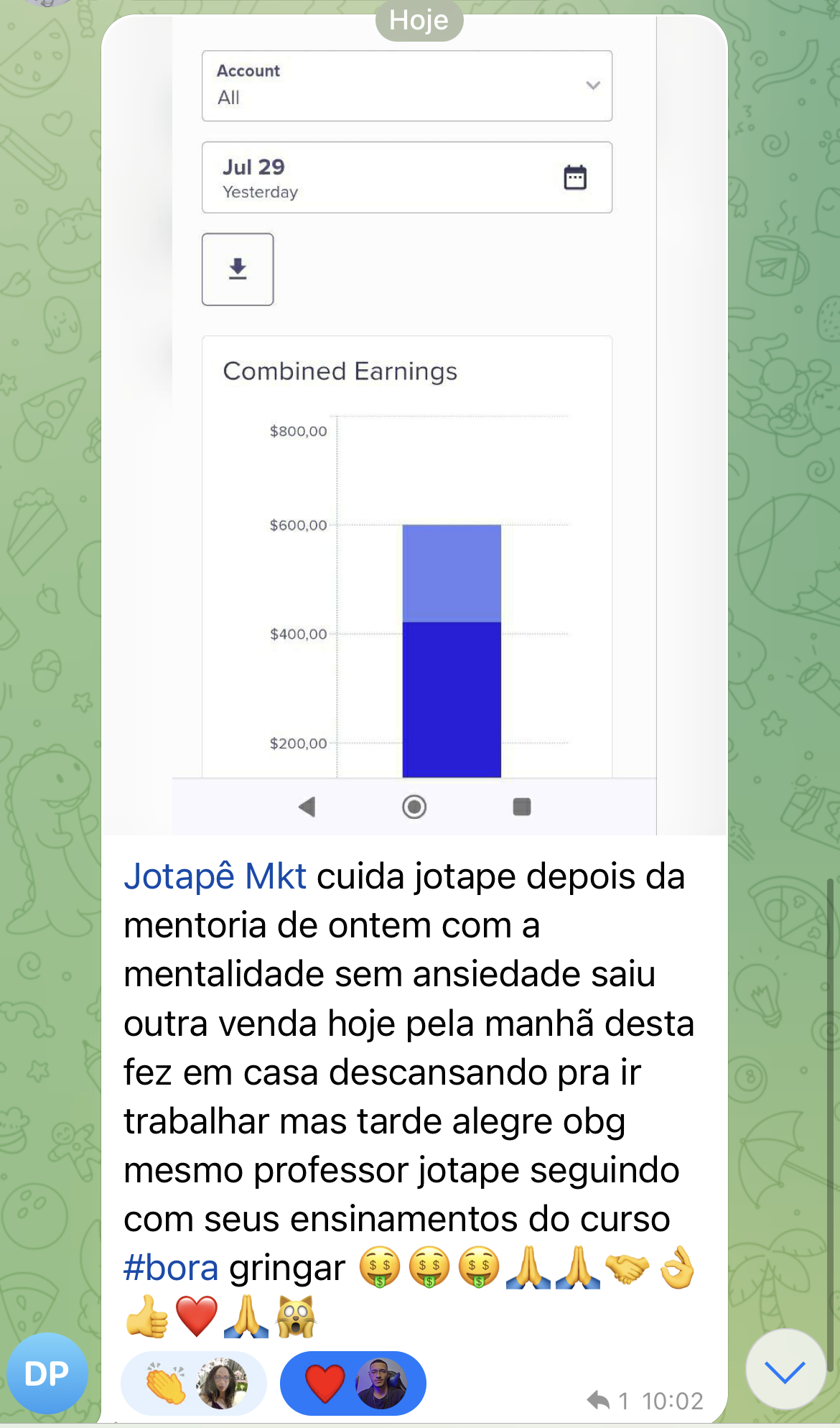 aluno davi 3600 em um dia